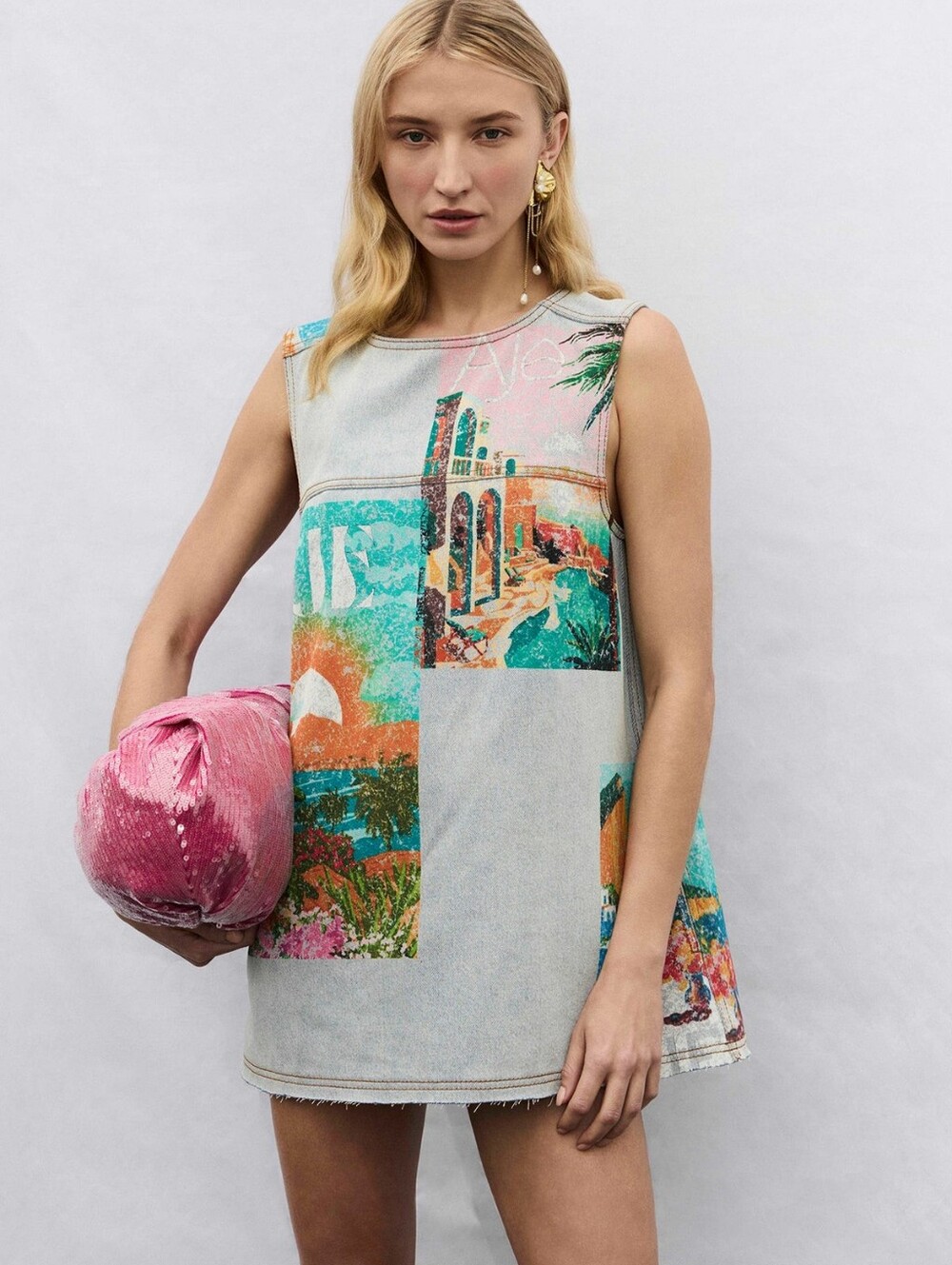 AJE Mae Denim Mini Dress